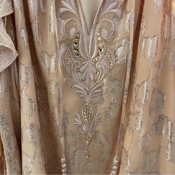 LILLY PULITZER COLD SHOULDER SPARKLE PINK BEADED DRESS - Picture 9 of 12